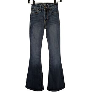 Hollister Junior Jeans, Dark Wash Soft Stretch High Rise Flare Jeans, Sz 000/23S